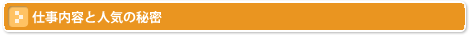 仕事内容と人気の秘密