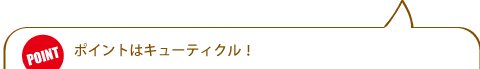 ポイントはキューティクル